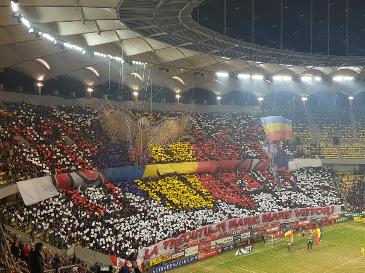 DINAMO - FCSB 1-1 // VIDEO + FOTO Imagini senzaționale: PCH, scenografie specială în an centenar » "Treceți batalioane române Carpații" a răsunat din piepturile a peste 20.000 de oameni