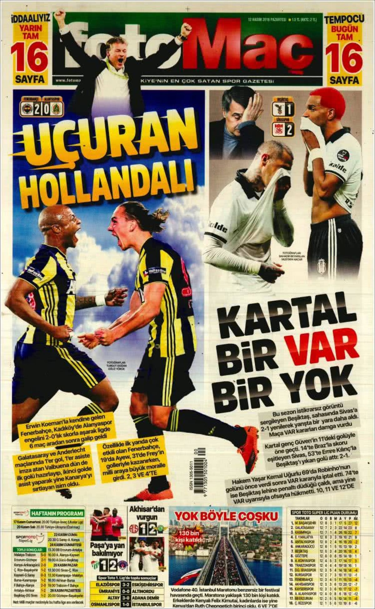 Ce scriu azi ziarele de sport din lume (12 noiembrie 2018)