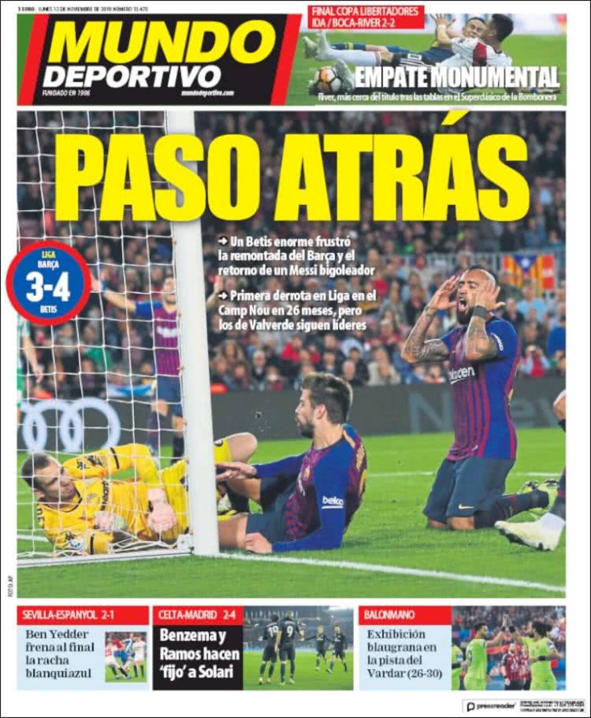 Ce scriu azi ziarele de sport din lume (12 noiembrie 2018)