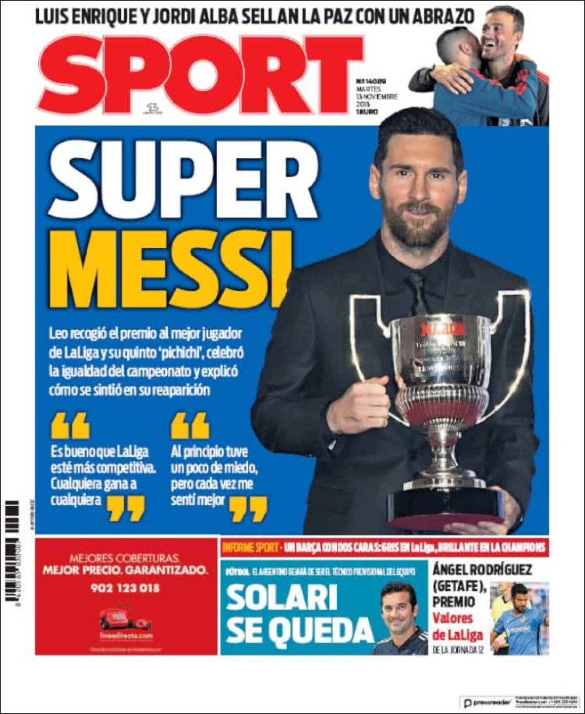 Ce scriu azi ziarele de sport din lume (13 noiembrie 2018)