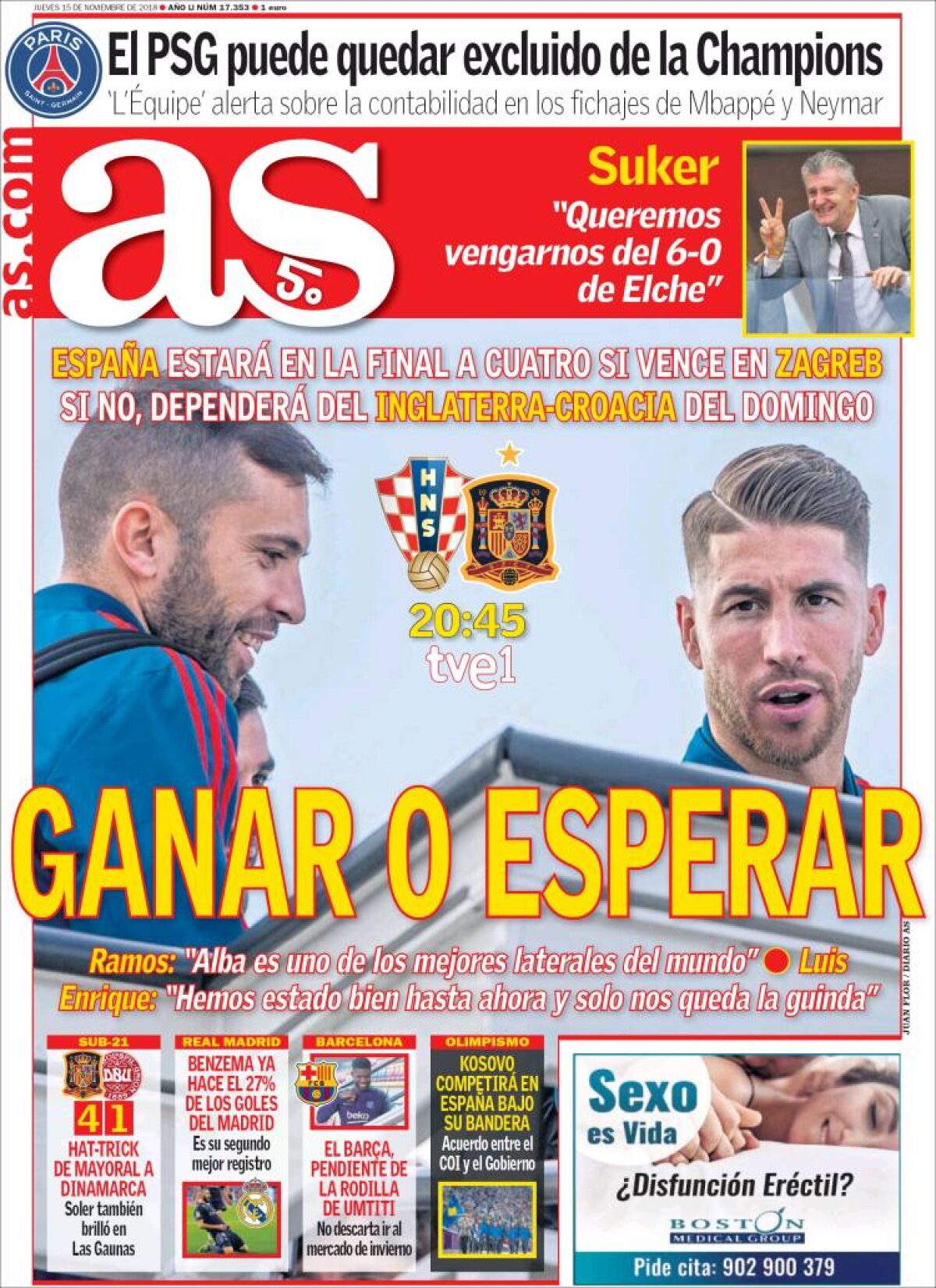 Ce scriu azi ziarele de sport din lume (15 noiembrie 2018)