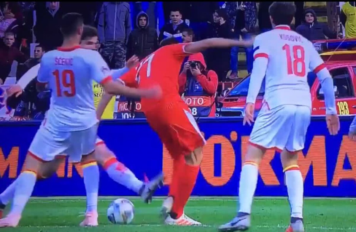 VIDEO + FOTO Penalty ULUITOR acordat în Serbia - Muntenegru, meciul care influențează soarta României în Liga Națiunilor
