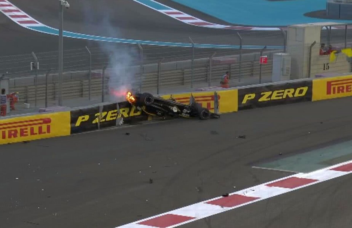 FOTO Accident ÎNSPĂIMÂNTĂTOR în Marele Premiu de la Abu Dhabi: mașina lui a zburat și a luat foc » În ce stare e pilotul