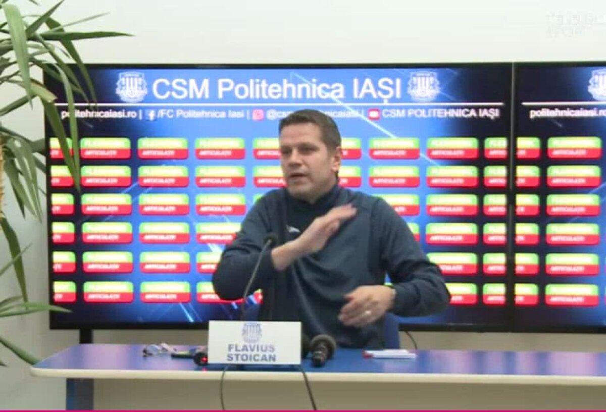 Flavius Stoican nu le-a permis jucătorilor să vină la conferința de presă » Noi secvențe spumoase cu antrenorul Iașiului