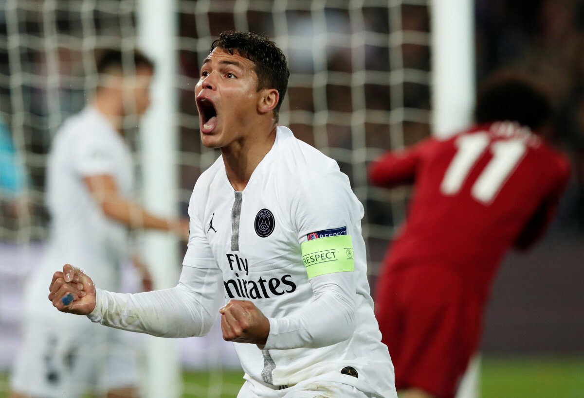 PSG - LIVERPOOL 2-1 // FOTO Imaginea săptămânii: Silva și Marquinhos, descătușați după un duel cu Mo Salah
