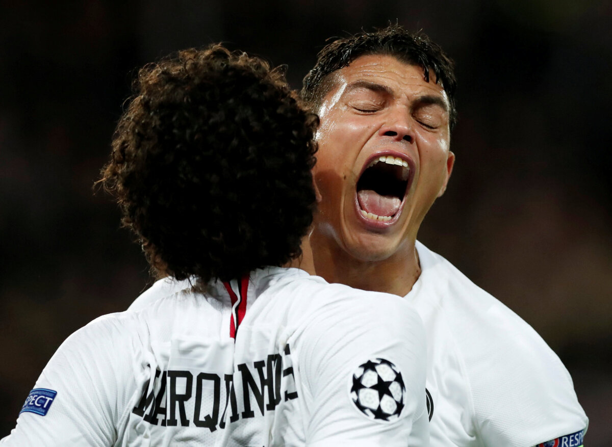 PSG - LIVERPOOL 2-1 // FOTO Imaginea săptămânii: Silva și Marquinhos, descătușați după un duel cu Mo Salah