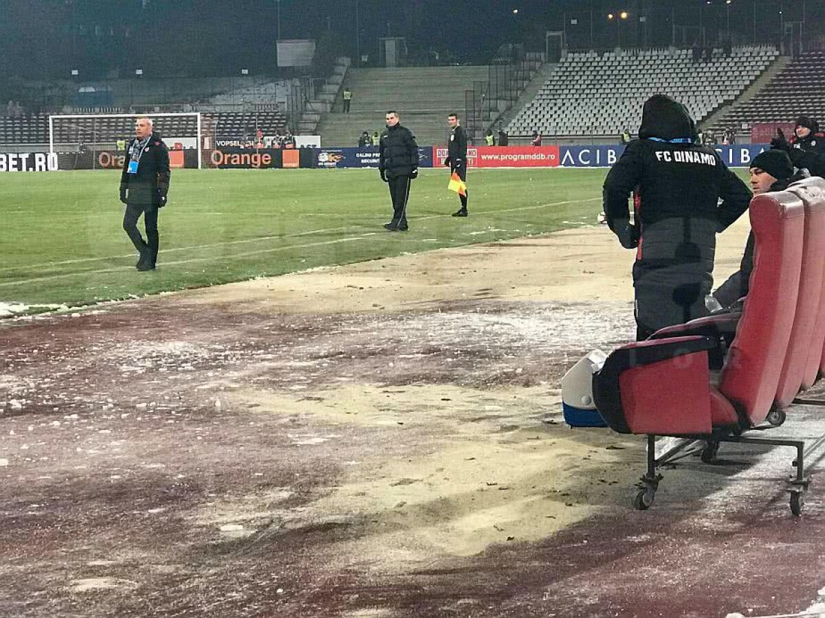 GALERIE FOTO "Ștefan cel Mare" și regatul înghețat » Imagini INCREDIBILE de pe stadionul lui Dinamo: pericol IMENS pentru jucători și antrenori 