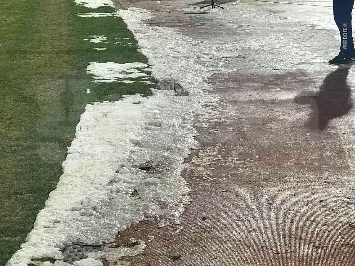 GALERIE FOTO "Ștefan cel Mare" și regatul înghețat » Imagini INCREDIBILE de pe stadionul lui Dinamo: pericol IMENS pentru jucători și antrenori 