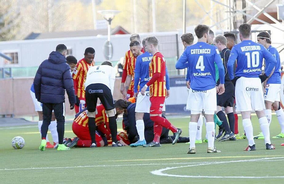 VIDEO Atenție, IMAGINI HORROR! Pe cine aduci, Rednic? Fundașul Diarra s-a prăbușit pe gazon la fel ca Ekeng. Scene șocante cu africanul dorit să întărească apărarea lui Dinamo