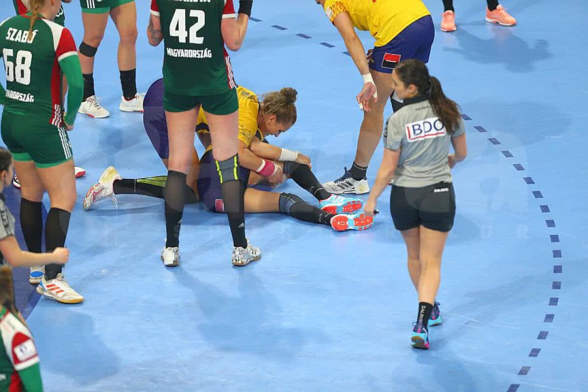 ROMÂNIA - UNGARIA 29-31 // GALERIE FOTO Lacrimi și suferință după ACCIDENTAREA ORIBILĂ a Cristinei Neagu! Imagini DUREROASE din sală 