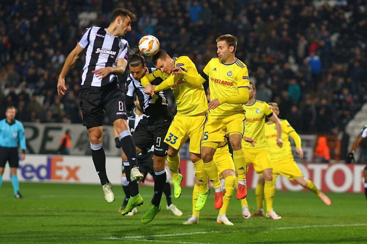 VIDEO+FOTO » Fotbalul e pe goluri, nu pe ochi frumoși! PAOK cu posesia și cu ratările, BATE cu calificarea în primăvara EL