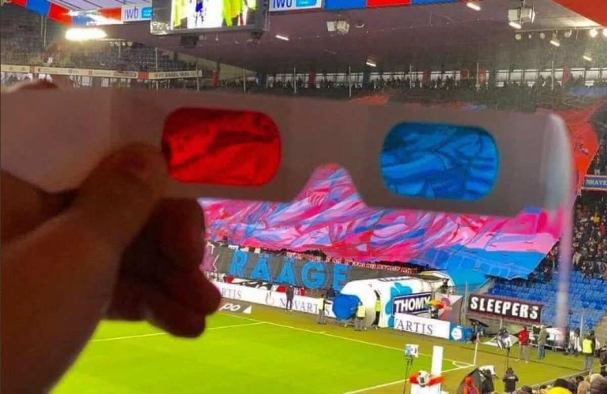 GALERIE FOTO + VIDEO Asta înseamnă scenografie 3D! Reprezentație REVOLUȚIONARĂ a fanilor lui FC Basel la aniversarea clubului