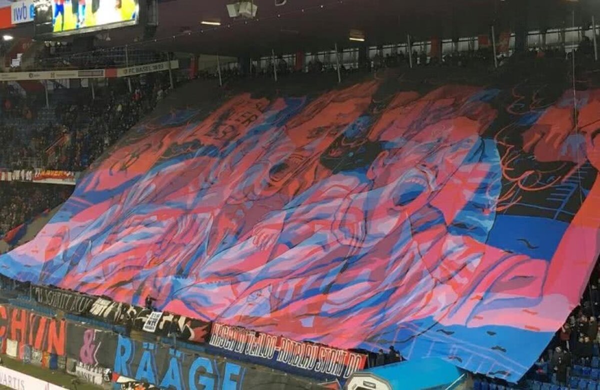 GALERIE FOTO + VIDEO Asta înseamnă scenografie 3D! Reprezentație REVOLUȚIONARĂ a fanilor lui FC Basel la aniversarea clubului