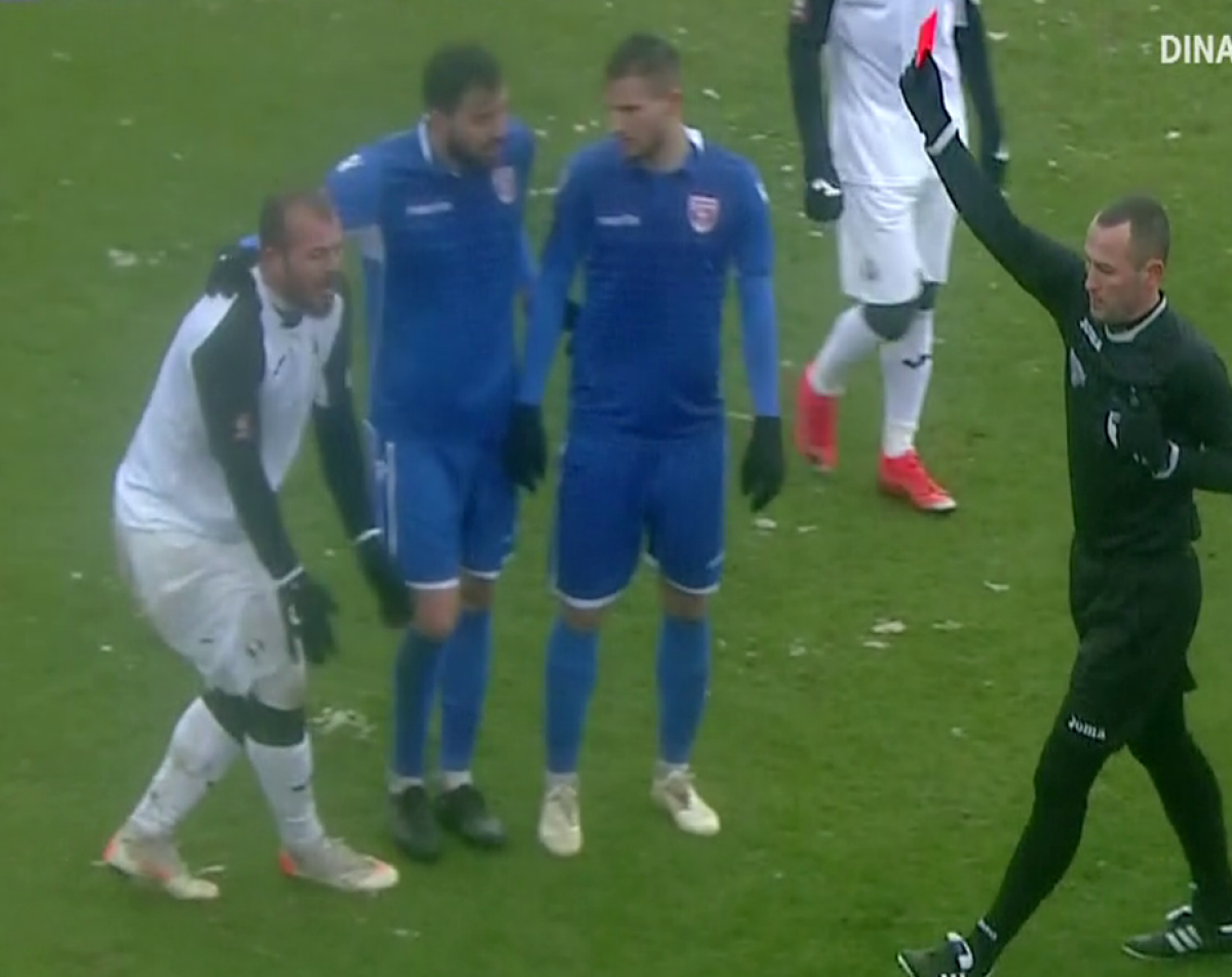 FOTO Alibec, "roșu" și pe zăpadă! Verdictul lui Balaj și reacția atacantului: "Să joace arbitrul cu Dinamo"