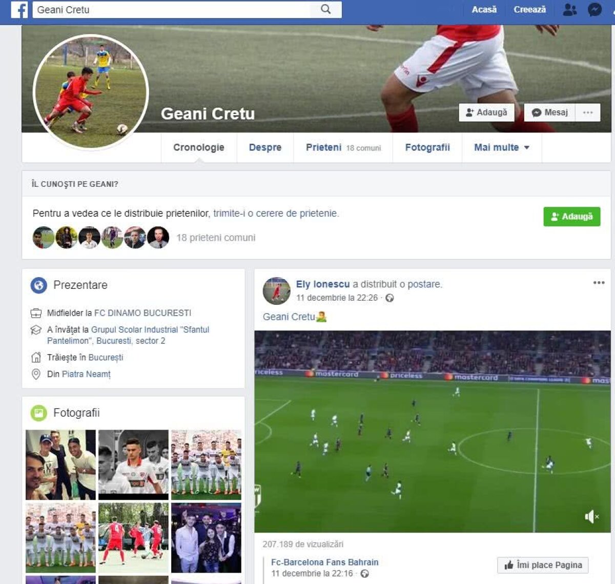 FOTO Șocant! A debutat ieri la "câini", dar e fan FCSB și Gigi Becali » Urmărește subiectele anti Dinamo!