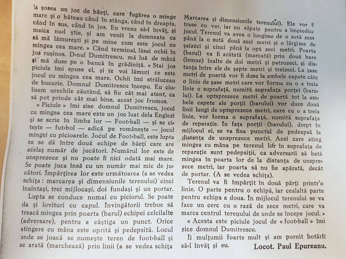 Ce era "suprafața de reparație" și cum se juca sistem 2-3-5! O mărturie haioasă din 1926: fotbalul pe Kiseleff