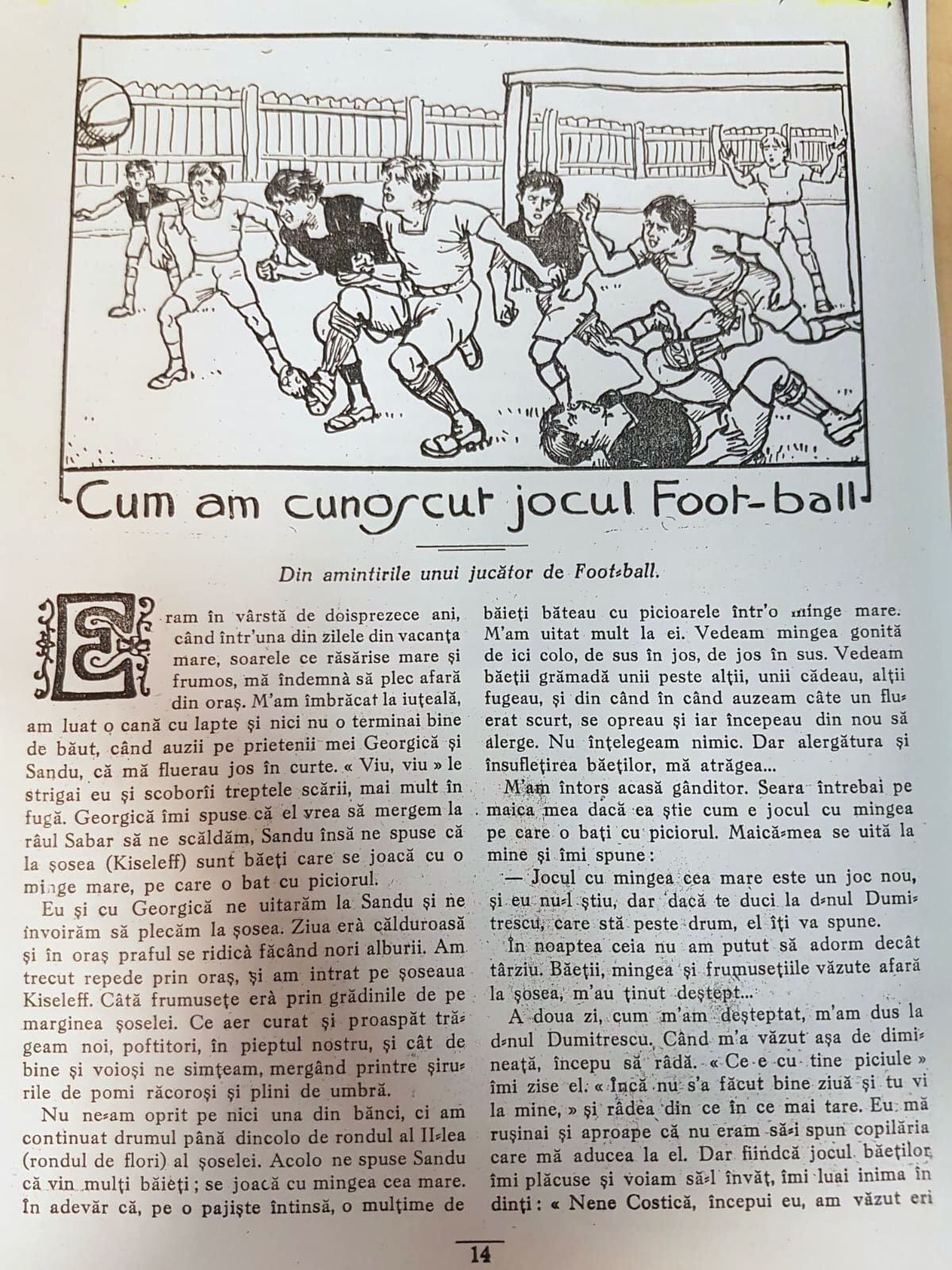 Ce era "suprafața de reparație" și cum se juca sistem 2-3-5! O mărturie haioasă din 1926: fotbalul pe Kiseleff