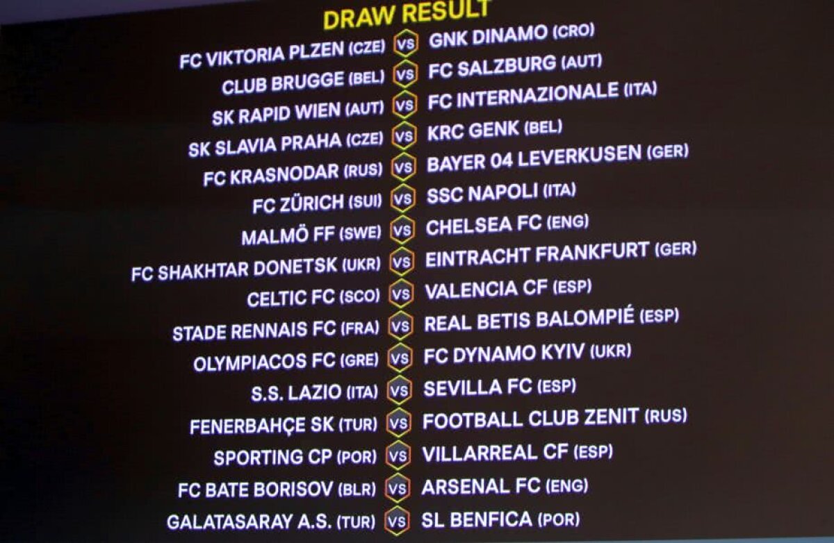 TRAGERE LA SORȚI EUROPA LEAGUE // FOTO Meciuri spectaculoase în "16-imi" » Duel-șoc pentru echipa lui Andrei Ivan + confruntare între doi români