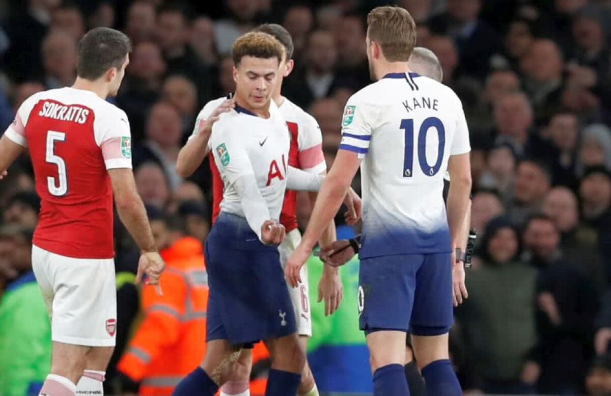 Scandal în Arsenal - Tottenham! Dele Alli, lovit în cap cu o sticlă: ”Doar un idiot poate face asta”