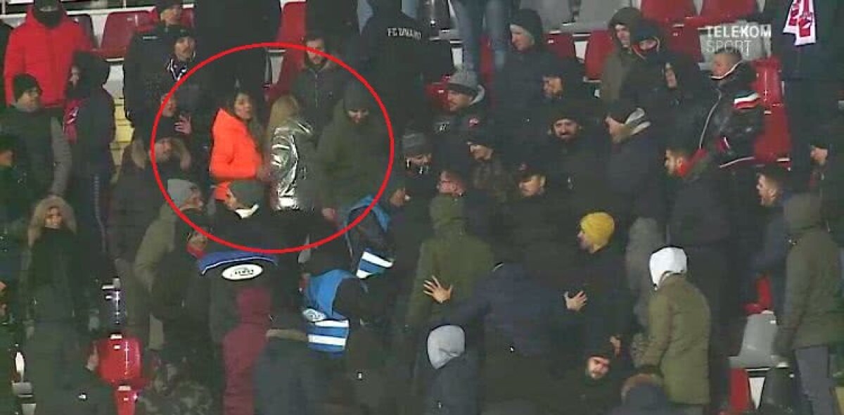 VIDEO+FOTO Filmul evenimentelor de la Giurgiu » Cum s-a derulat pas cu pas scandalul dintre soția lui Hanca și fani: "Vă bateți joc de Dinamo!"