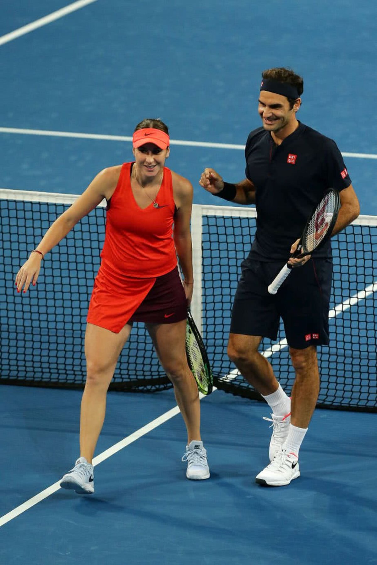 VIDEO + FOTO Roger Federer și Serena Williams au fost adversari pentru prima dată pe un teren de tenis!