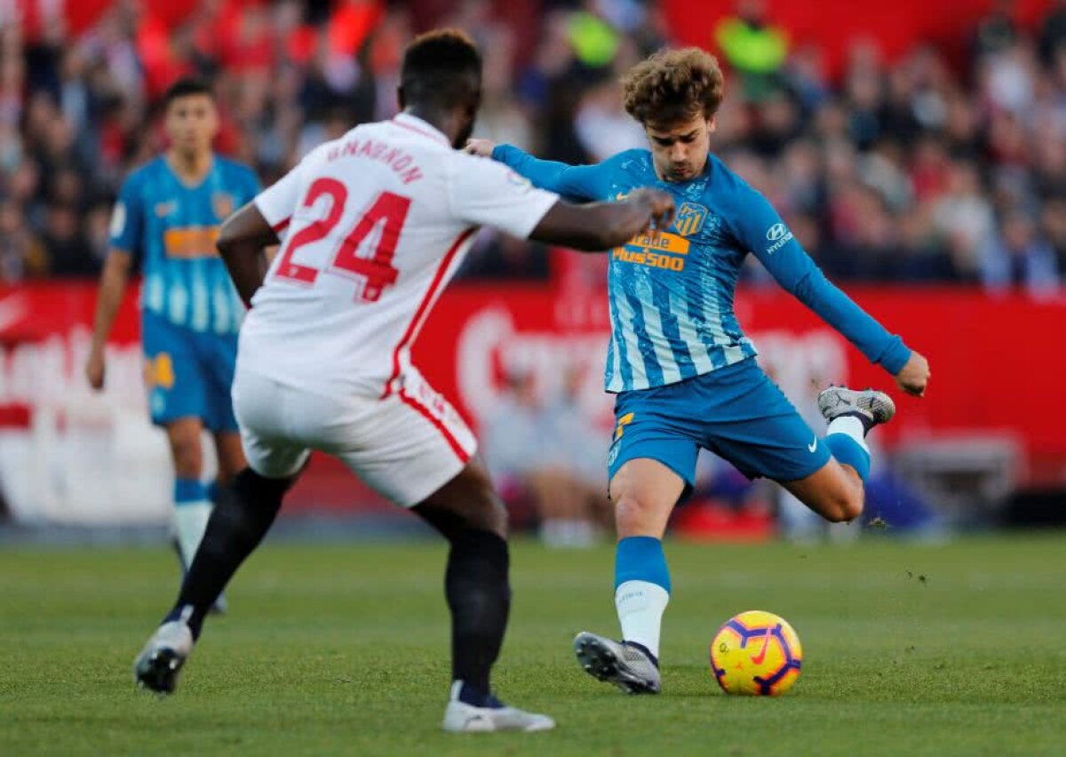 SEVILLA - ATLETICO MADRID 1-1 // FOTO Război pentru locul secund în Spania! Record de cartonașe arătate în lupta pentru urmărirea Barcelonei