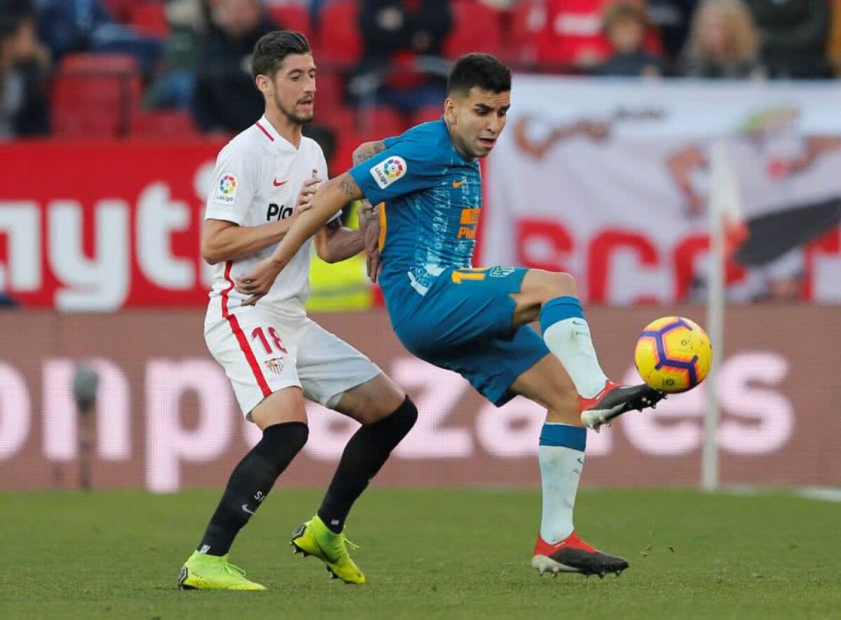 SEVILLA - ATLETICO MADRID 1-1 // FOTO Război pentru locul secund în Spania! Record de cartonașe arătate în lupta pentru urmărirea Barcelonei