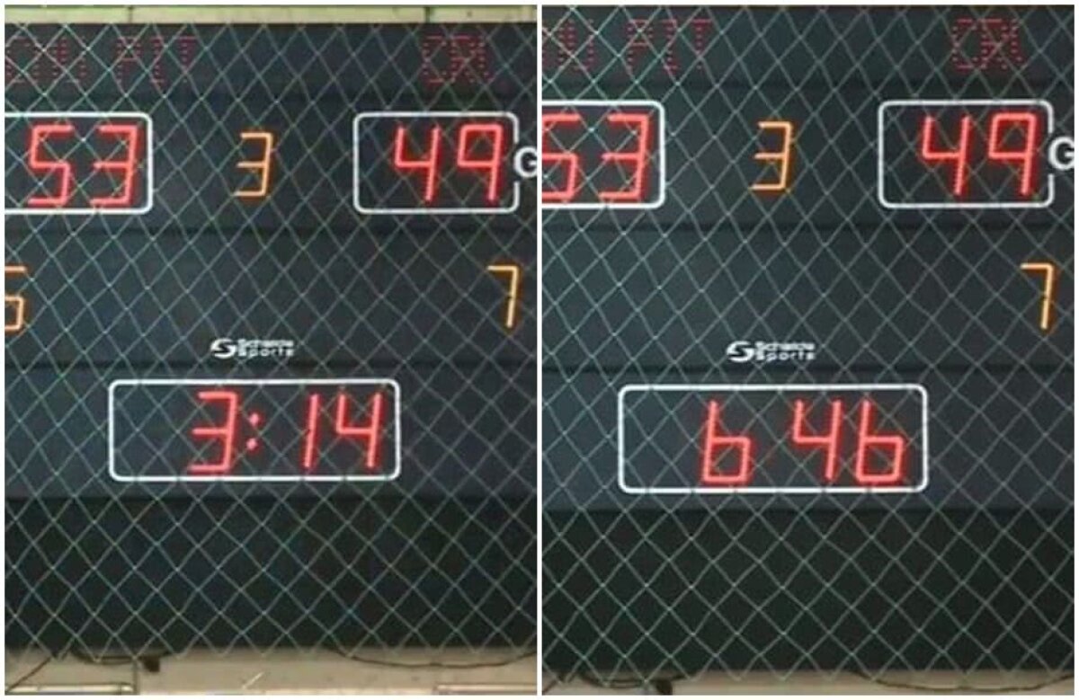 FOTO NEVEROSIMIL! Partida dintre Pitești și Craiova, din prima ligă de baschet, a durat mai mult cu 3 minute și 32 secunde