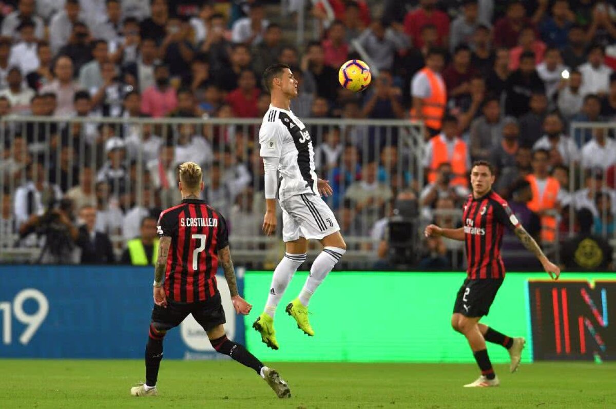 SUPERCUPA ITALIEI // FOTO » Juventus a câștigat Supercupa Italiei, 1-0 cu AC Milan » Cristiano Ronaldo a marcat și a cucerit primul trofeu în Italia!