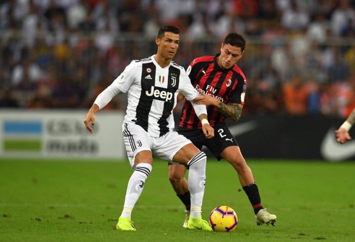 SUPERCUPA ITALIEI // FOTO » Juventus a câștigat Supercupa Italiei, 1-0 cu AC Milan » Cristiano Ronaldo a marcat și a cucerit primul trofeu în Italia!