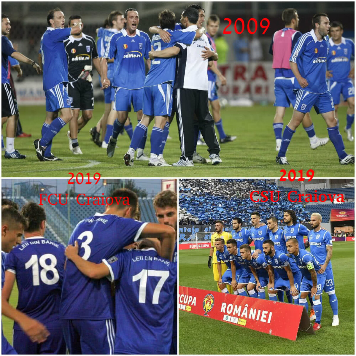 #10yearchallenge cu Liga 1 » De la FCSB nu e Steaua la "uite Craiova, iată Craiovele"