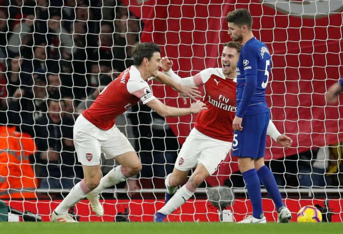 FOTO Arsenal - Chelsea 2-0 » Francezii Lacazette și Koscielny au decis Derby-ul Londrei