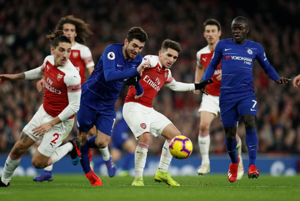 FOTO Arsenal - Chelsea 2-0 » Francezii Lacazette și Koscielny au decis Derby-ul Londrei