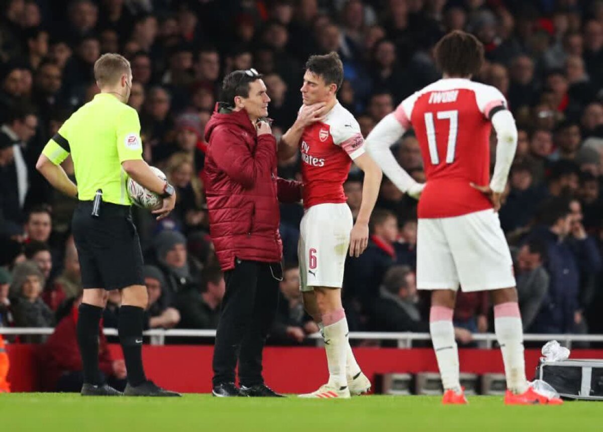 ARSENAL - MAN. UNITED 1-3 // Fractură de maxilar pentru căpitanul „tunarilor”? Lovitură grea primită de Unai Emery