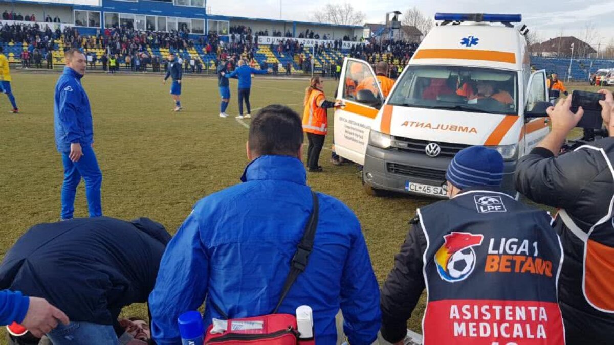 DUNĂREA CĂLĂRAȘI - FCSB 1-1 //  UPDATE VIDEO + FOTO Ambulanța pe teren, scandal între Alexa și Hațegan și lovitură de pedeapsă neacordată! Toate s-au întâmplat într-o fază