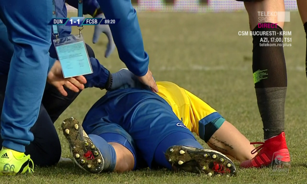 DUNĂREA CĂLĂRAȘI - FCSB 1-1 //  UPDATE VIDEO + FOTO Ambulanța pe teren, scandal între Alexa și Hațegan și lovitură de pedeapsă neacordată! Toate s-au întâmplat într-o fază