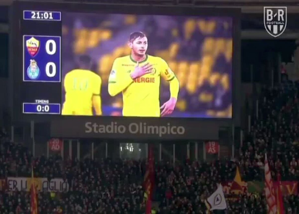 LIGA CAMPIONILOR // Moment de reculegere în memoria lui Emiliano Sala » Imagini emoționante pe „Old Trafford” și Stadio Olimpico