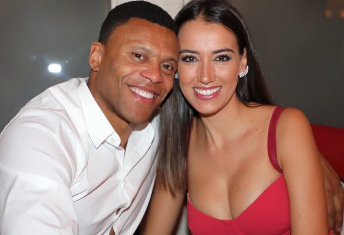 FOTO „Bestia” romantică » Julio Baptista, cel mai bine plătit fotbalist al Ligii 1, nu joacă, dar se distrează cu soția