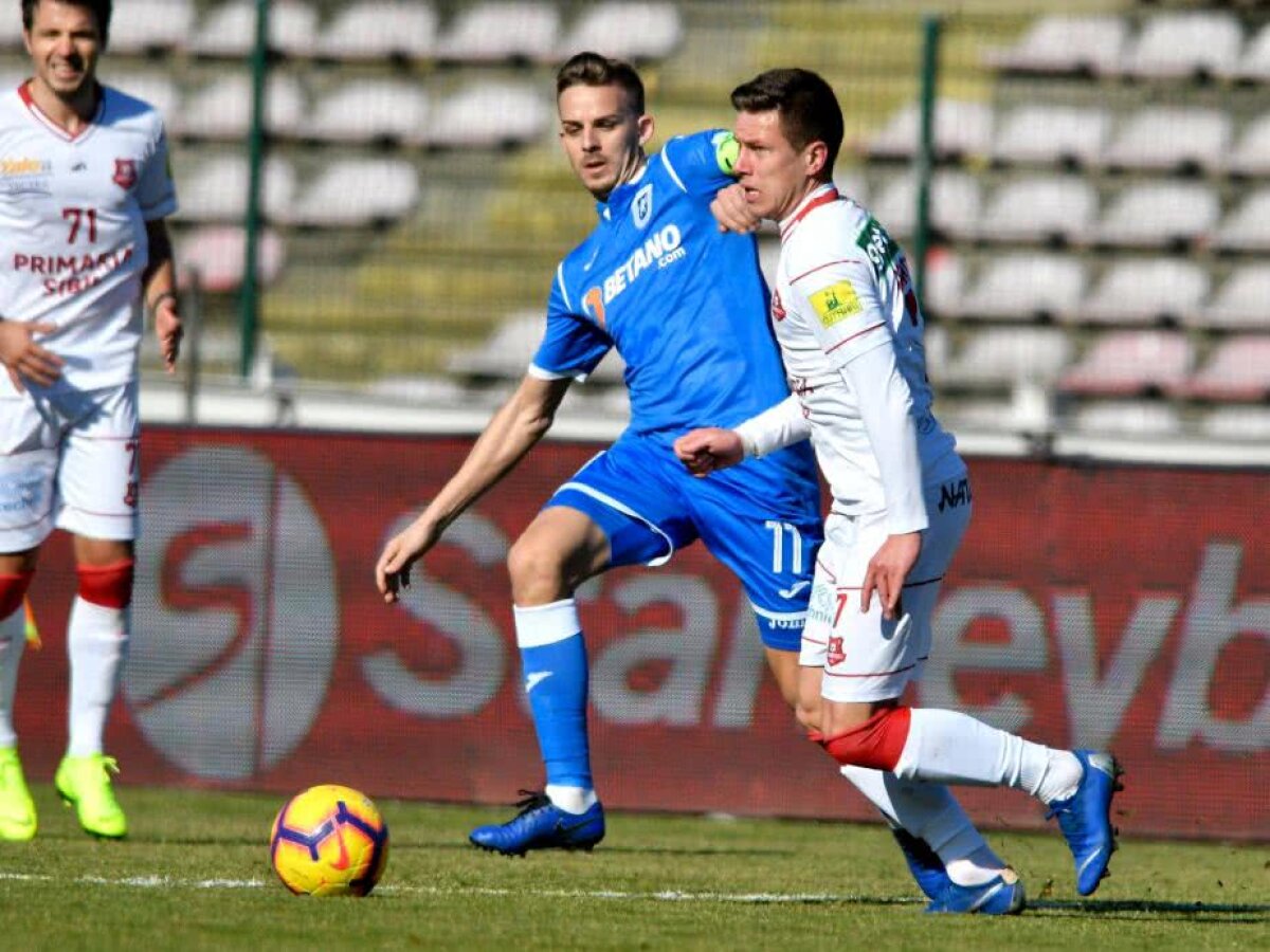 VIDEO + FOTO CSU Craiova urcă pe locul 2! Oltenii s-au impus cu greu, 1-0 cu FC Hermannstadt