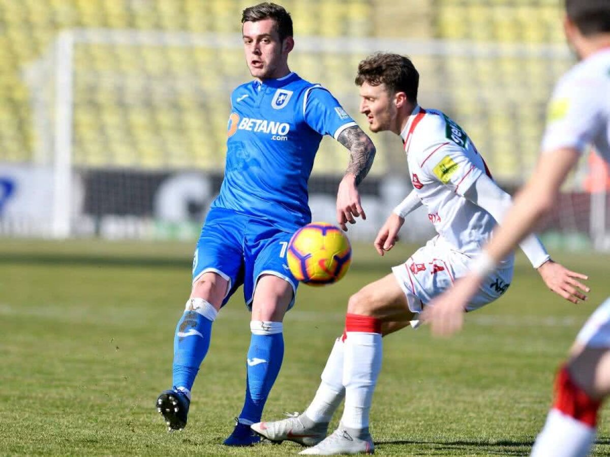 VIDEO + FOTO CSU Craiova urcă pe locul 2! Oltenii s-au impus cu greu, 1-0 cu FC Hermannstadt