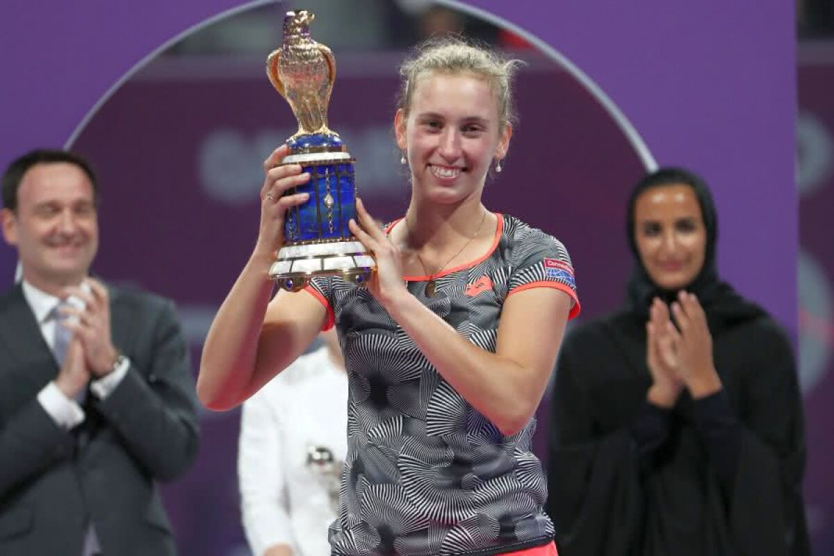 SIMONA HALEP - ELISE MERTENS // VIDEO Discursul lui Mertens după titlul de la Doha: „Nu e ușor cu Simona Halep” » Moment inedit cu belgianca în prim-plan