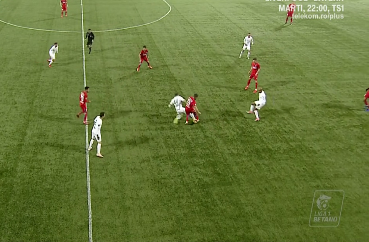 CONCORDIA CHIAJNA - FCSB // Ropotan, intrare dură în prima repriză! E corectă decizia luată de „centralul” Adrian Cojocaru?