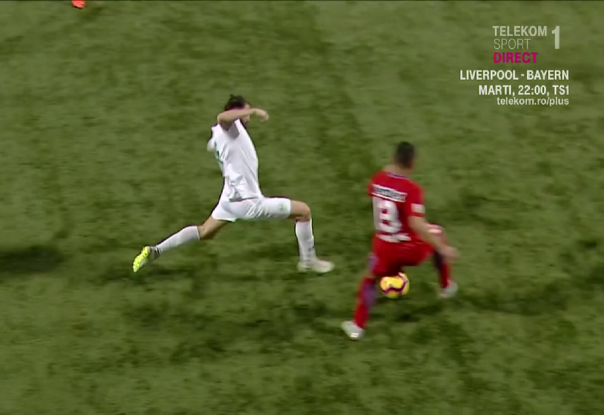 CONCORDIA CHIAJNA - FCSB // Ropotan, intrare dură în prima repriză! E corectă decizia luată de „centralul” Adrian Cojocaru?