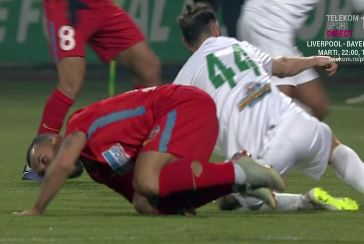 CONCORDIA CHIAJNA - FCSB // Ropotan, intrare dură în prima repriză! E corectă decizia luată de „centralul” Adrian Cojocaru?