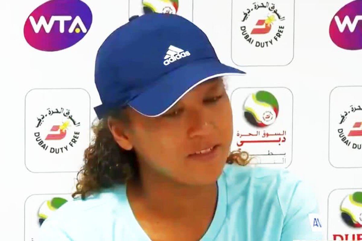 WTA DUBAI // Naomi Osaka, din nou în lacrimi, de data asta la Dubai: „Nu cred că înțeleg unde sunt, nu știu ce se întâmplă”