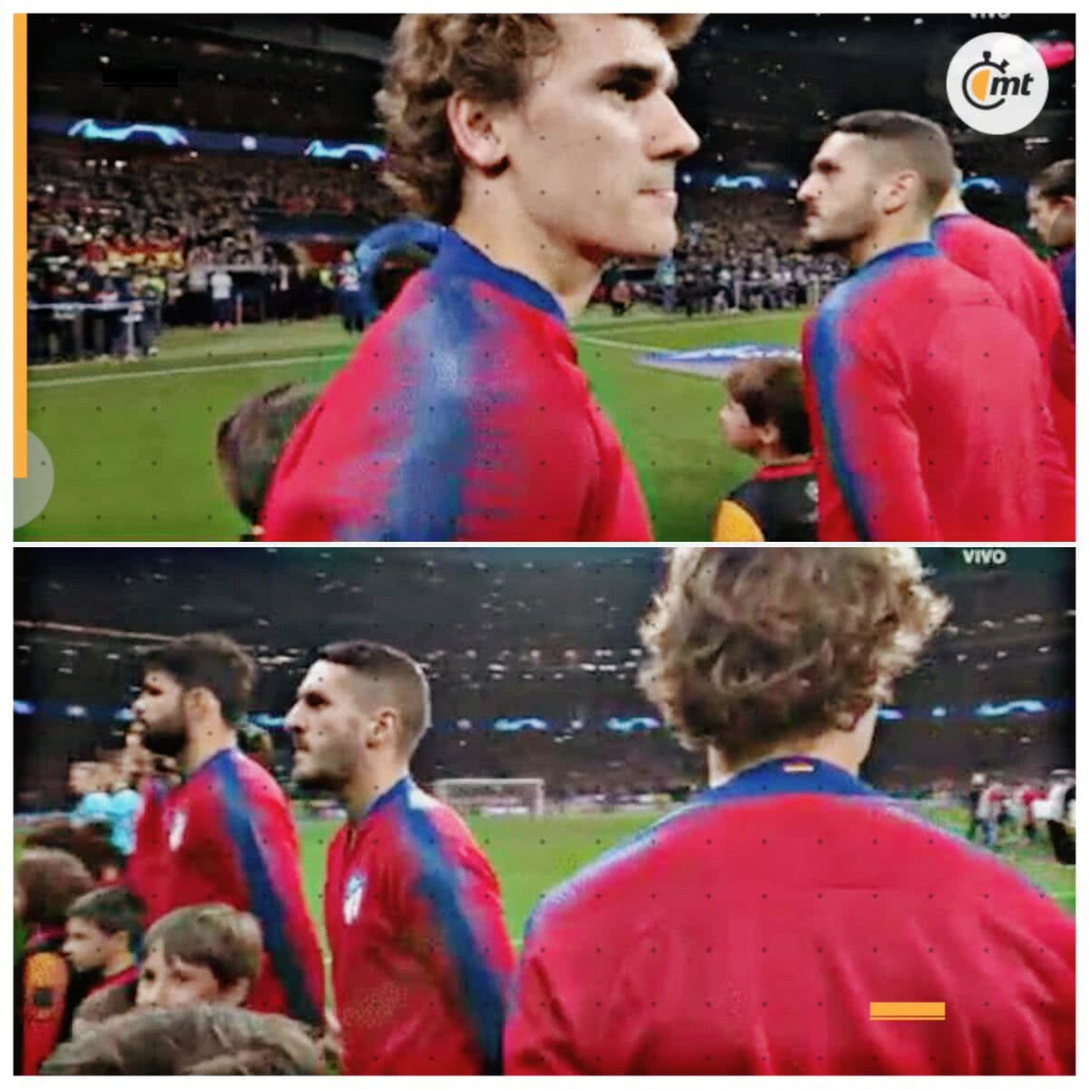 ATLETICO MADRID - JUVENTUS // VIDEO Reacția incredibilă a lui Griezmann în timpul imnului UEFA Champions League » Întreg stadionul a fluierat