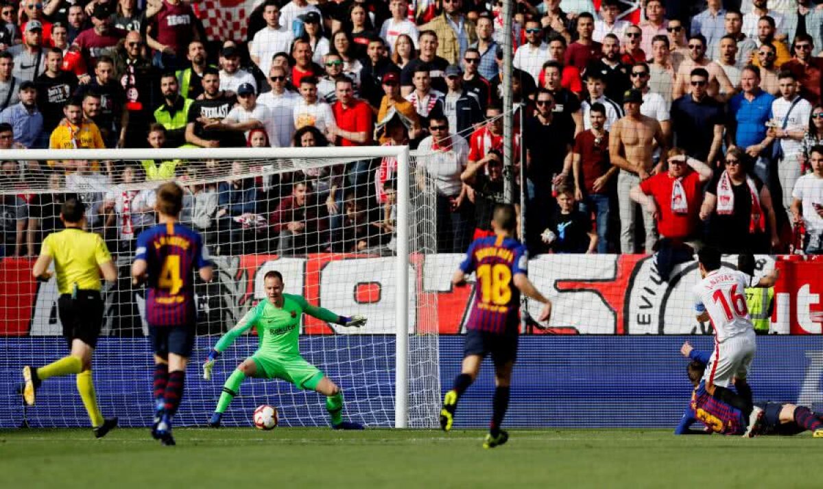 SEVILLA - BARCELONA // VIDEO+FOTO Messi, evoluție și execuții MAGICE! Argentinianul a bătut-o de unul singur pe Sevilla, 4-2 