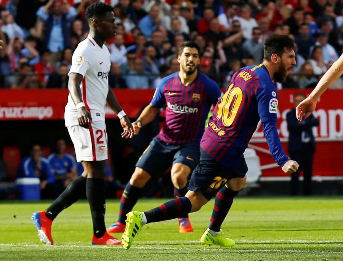 SEVILLA - BARCELONA // VIDEO+FOTO Messi, evoluție și execuții MAGICE! Argentinianul a bătut-o de unul singur pe Sevilla, 4-2 