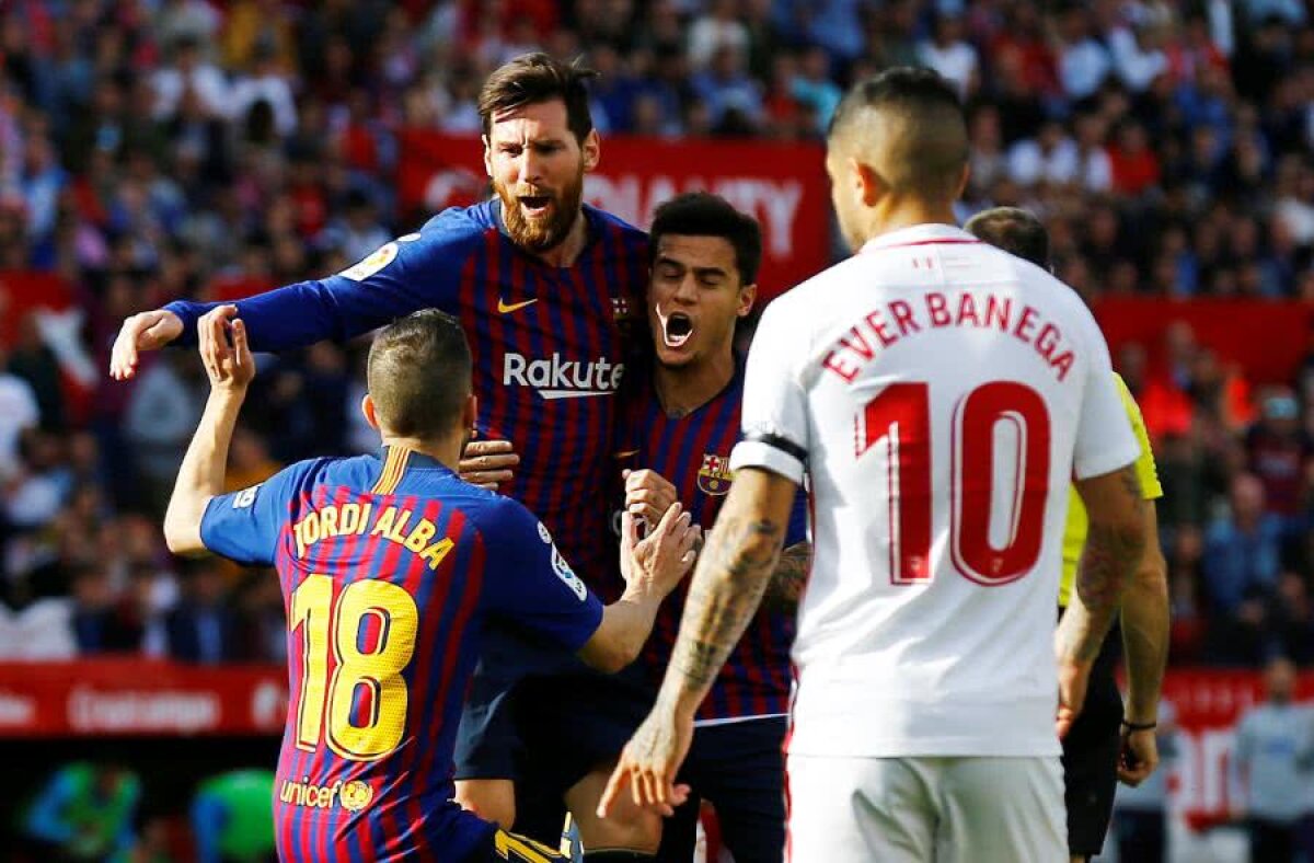 SEVILLA - BARCELONA // VIDEO+FOTO Messi, evoluție și execuții MAGICE! Argentinianul a bătut-o de unul singur pe Sevilla, 4-2 