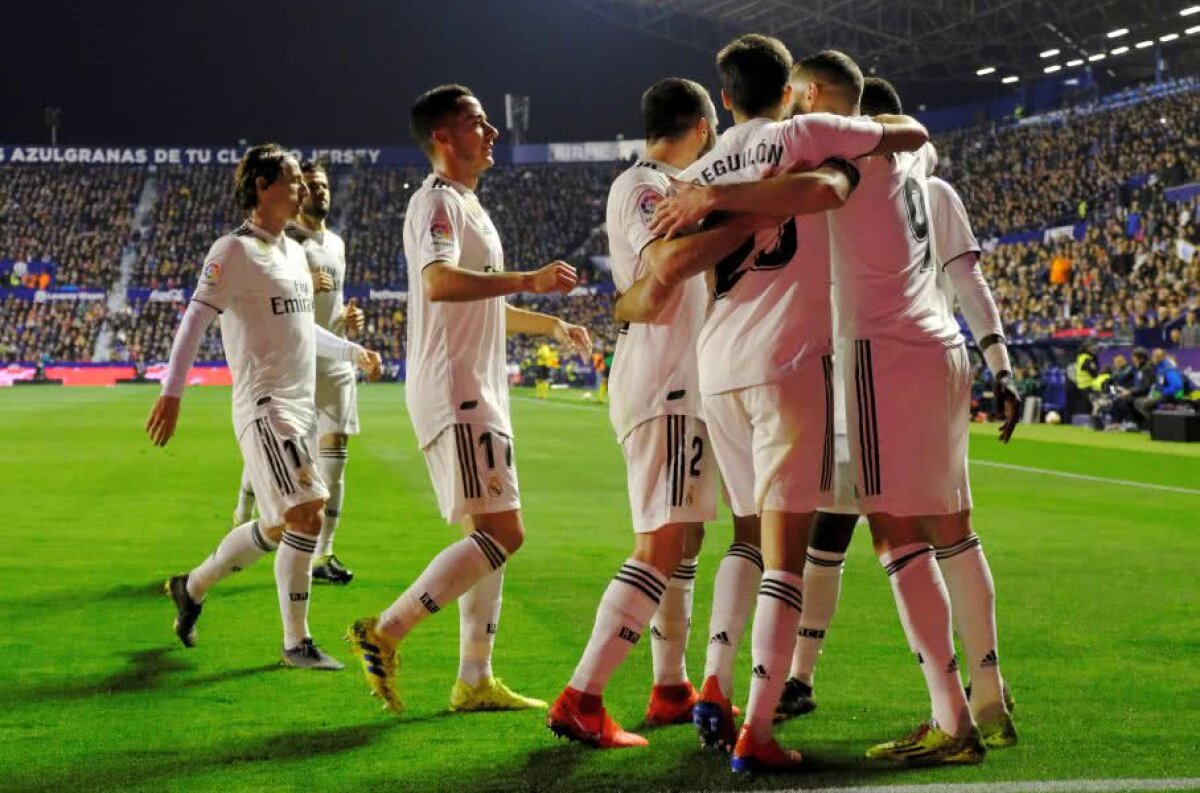 LEVANTE - REAL MADRID 1-2 // VIDEO+FOTO Real câștigă greu în La Liga, cu două penalty-uri: urmează El Clasico